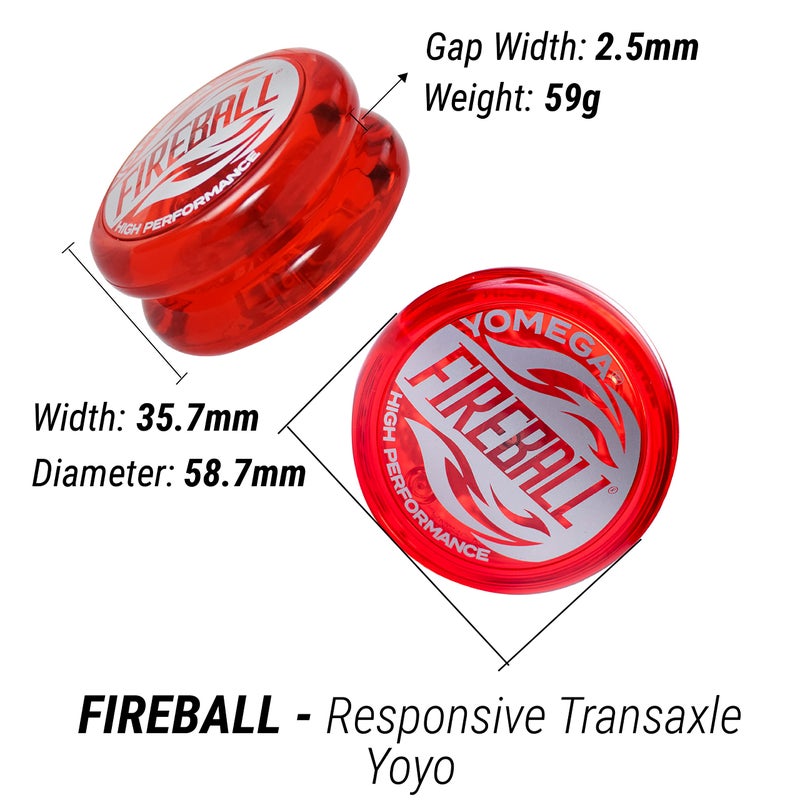 Yomega 3 Legendary Spinners The Original Yoyo with A Brain + Fireball Transaxle YoYo + Spectrum â€“ Light up with LED Lights for Kids Beginner, Intermediate and Pro Level String Trick Play - Image 4